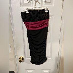 Speechless strapless evening dress